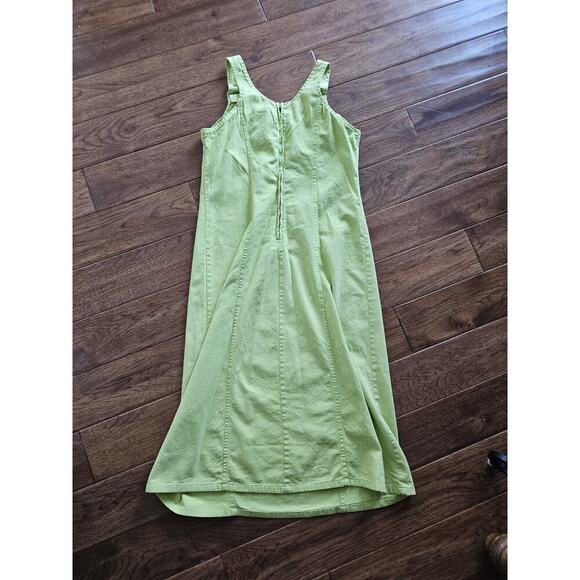 Dare To Dress Vintage Lime Green Shift Dress Size 9 Y2K Made in USA - Picture 2 of 15